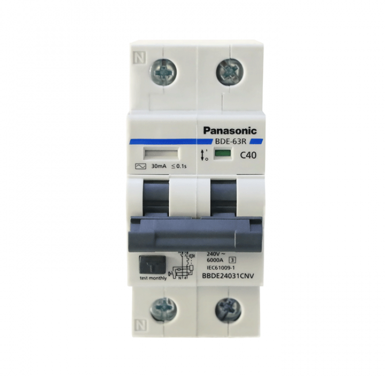 Cầu dao chống giật RCBO 2P 50A Panasonic BBDE25031CNV