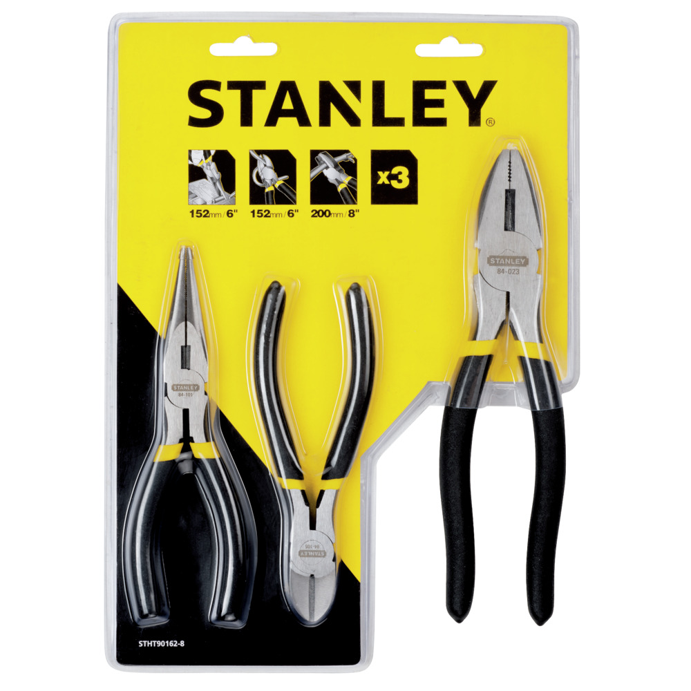 Bộ 3 k&igrave;m răng - cắt - nhọn Stanley STHT90162-8