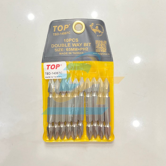 Mũi v&iacute;t 2 đầu trắng ngắn PH2x65mm TOP TBD-14067C