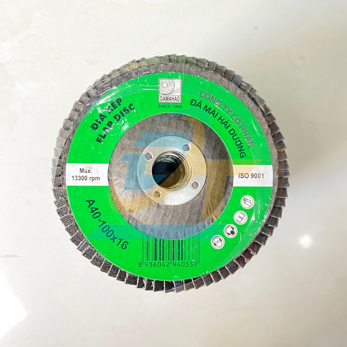 Nhám xếp Hải Dương A40 100x16mm mác xanh