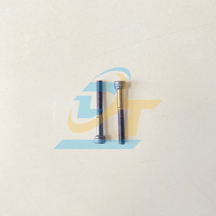 Bulong lục gi&aacute;c ch&igrave;m đầu trụ th&eacute;p đen ren lửng M4x30