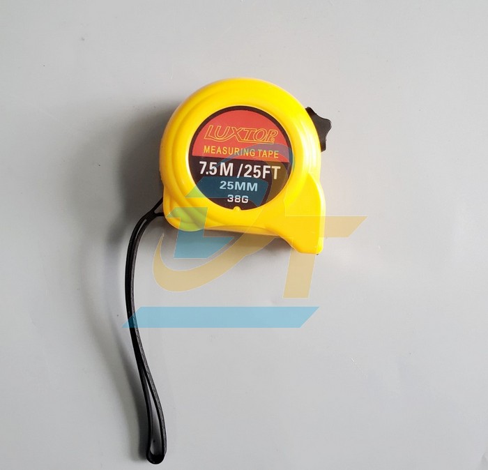 Thước cuộn thép vàng 1 mặt 38G Luxtop 7.5mx25mm