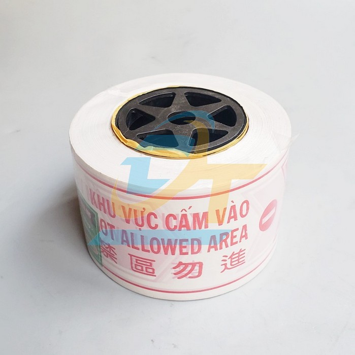 Cuộn băng rào cảnh báo trắng đỏ - Lõi nhựa