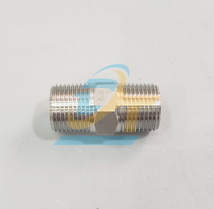 Nối 2 đầu ren ngo&agrave;i (k&eacute;p ren) inox 201 phi 27