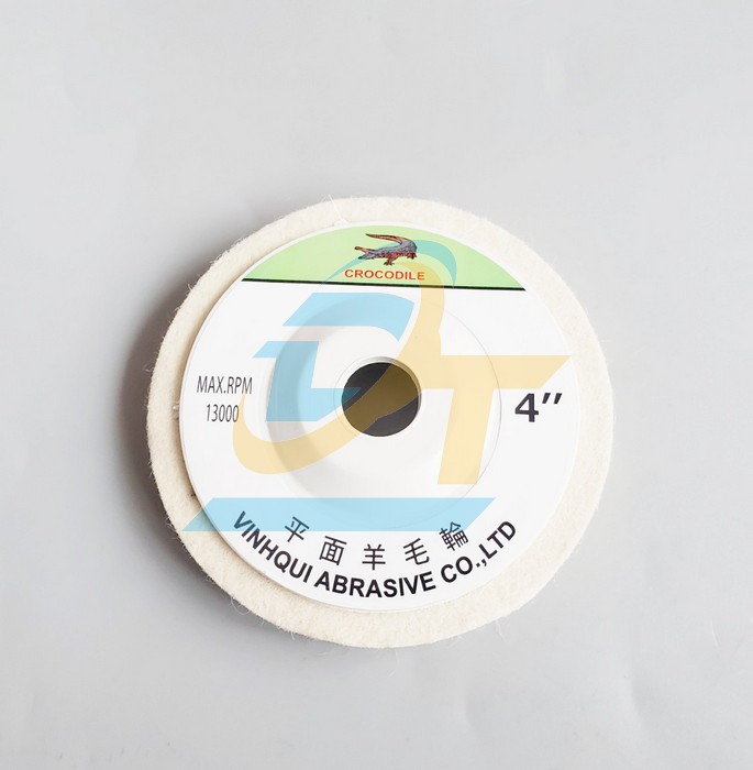 Nỉ trắng đánh bóng 4"/100mm (loại dày)