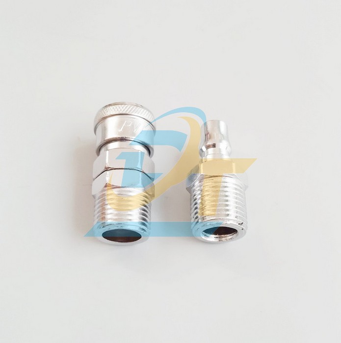 Bộ khớp nối nhanh kh&iacute; n&eacute;n SM40 + PM40 (Ren ngo&agrave;i 21 - ống 12mm)