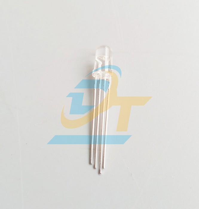 Led siêu sáng trong suốt 5mm RGB cathode (âm chung)