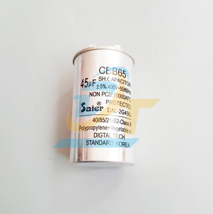 Tụ nhôm 400V Saier CBB65 45uF
