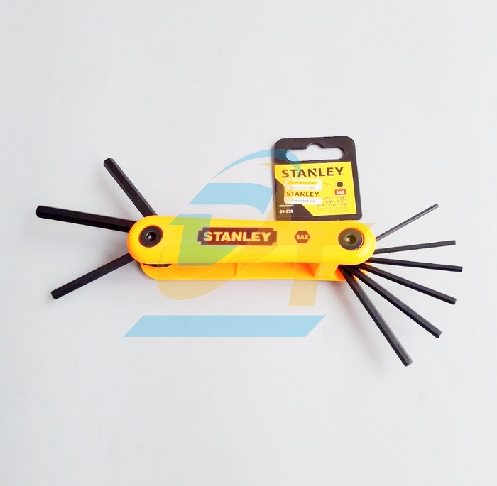 Bộ lục giác gập 9 chi tiết hệ inch 5/64-1/4" Stanley 69-259