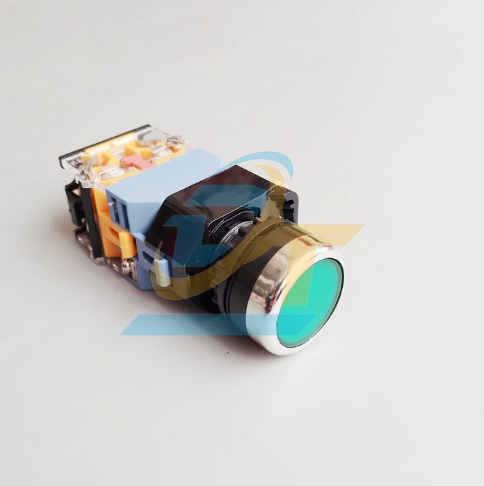 N&uacute;t nhấn giữ 220V phi 22 c&oacute; đ&egrave;n m&agrave;u xanh l&aacute; LA38