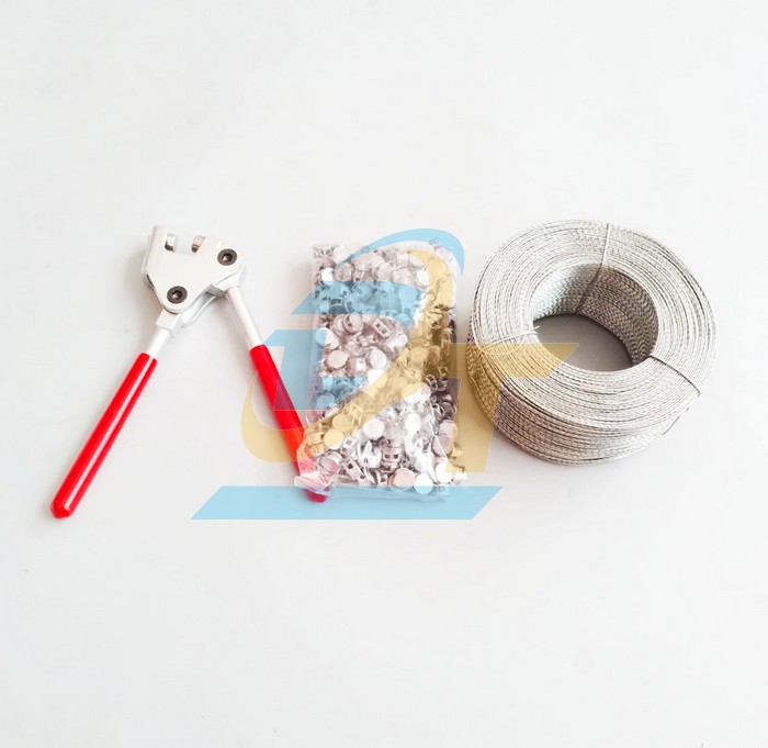 Bộ k&igrave;m bấm ch&igrave; + Hạt ch&igrave; 10mm + D&acirc;y ch&igrave; mềm ni&ecirc;m phong