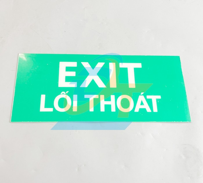 Biển báo Decal dạ quang EXIT LỐI THOÁT