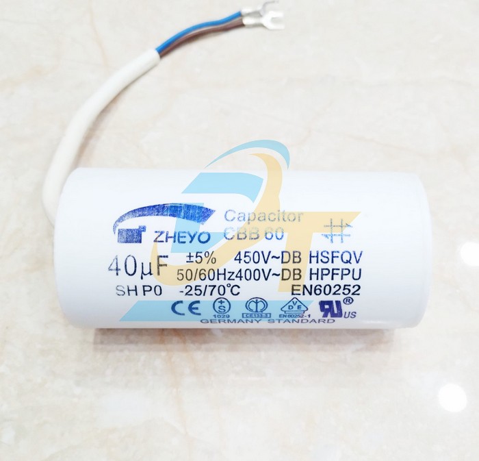 Tụ tròn nhựa Zheyo dùng cho mô tơ 40uF-450V