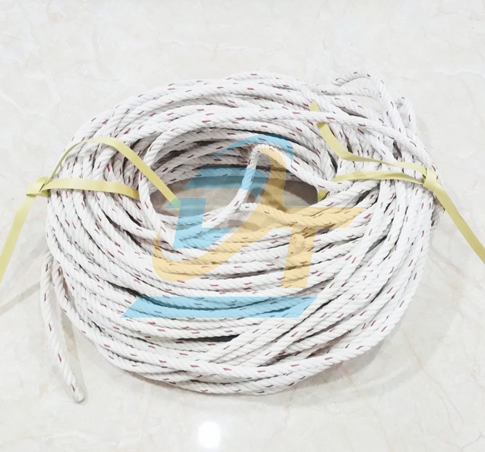 Dây thừng PP  trắng sọc đỏ 10mm