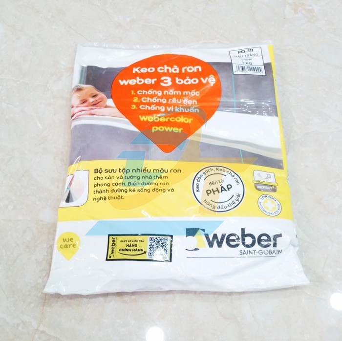 Keo chà ron màu trắng Weber Color Power PO-111 (1kg)