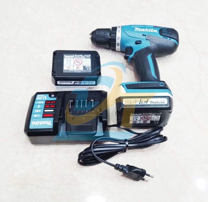 Máy khoan vặn vít dùng pin 14.4V Makita DF347DWE (Vali Kèm pin, sạc)