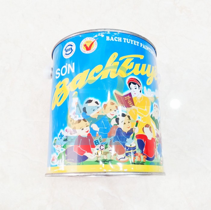 Sơn Alkyd (bóng) Bạch Tuyết 0.8kg - Màu vàng kem 151