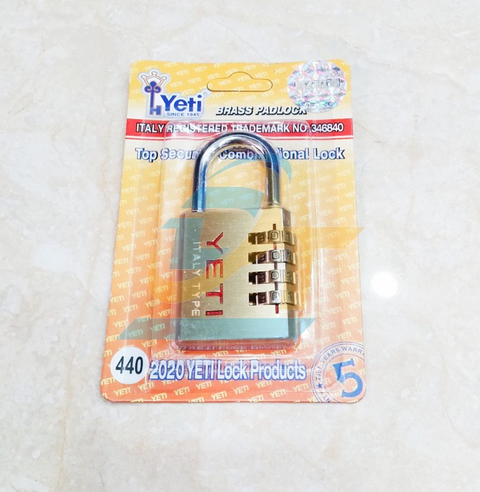 Ổ khóa số đồng thau 40mm Yeti 440