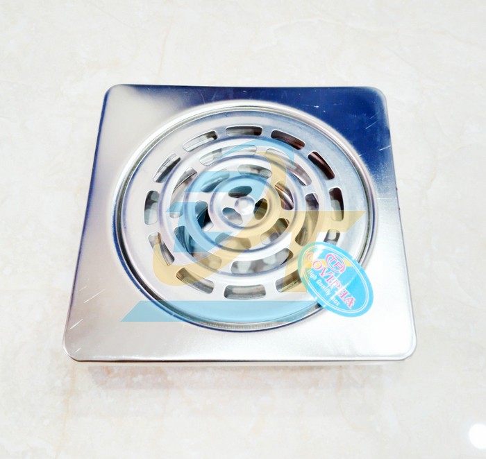 Phễu thoát sàn inox 304 Covipha 150x150 phi 90