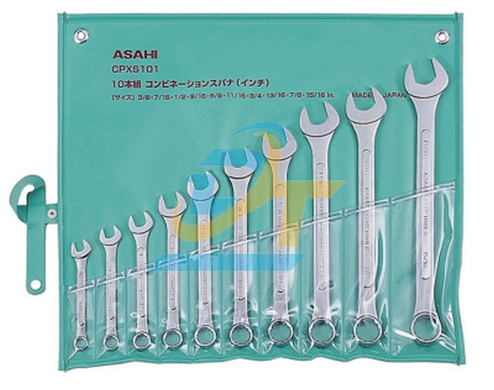 Bộ Cờ Lê Vòng Miệng 11 Chi Tiết 3/8-1Inch Asahi 1011