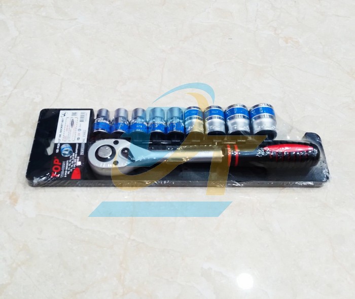 Bộ tuýp 10 chi tiết 1/2" cần tự động cán bọc nhựa TOP TBS-12251
