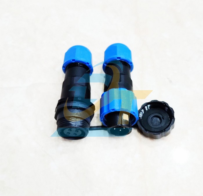 Đầu nối dây chống nước 4 chân thẳng (Đực + Cái) SP13-4P