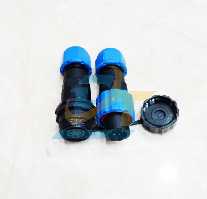 Đầu nối dây chống nước 6 chân thẳng (Đực + Cái) SP13-6P