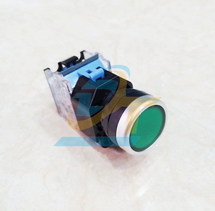 N&uacute;t nhấn nhả 220V phi 22 c&oacute; đ&egrave;n m&agrave;u xanh l&aacute; LA38