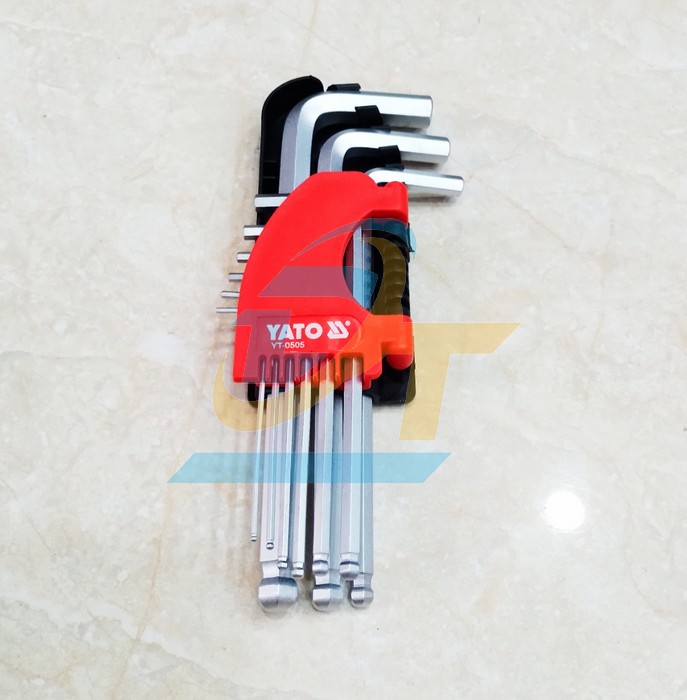 Bộ lục giác đầu bi ngắn 9 chi tiết 1.5-10mm Yato YT-0505