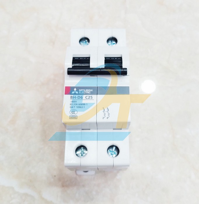 Cầu dao tự động MCB Mitsubishi BH-D6 (Type C N) 2P 25A 6kA
