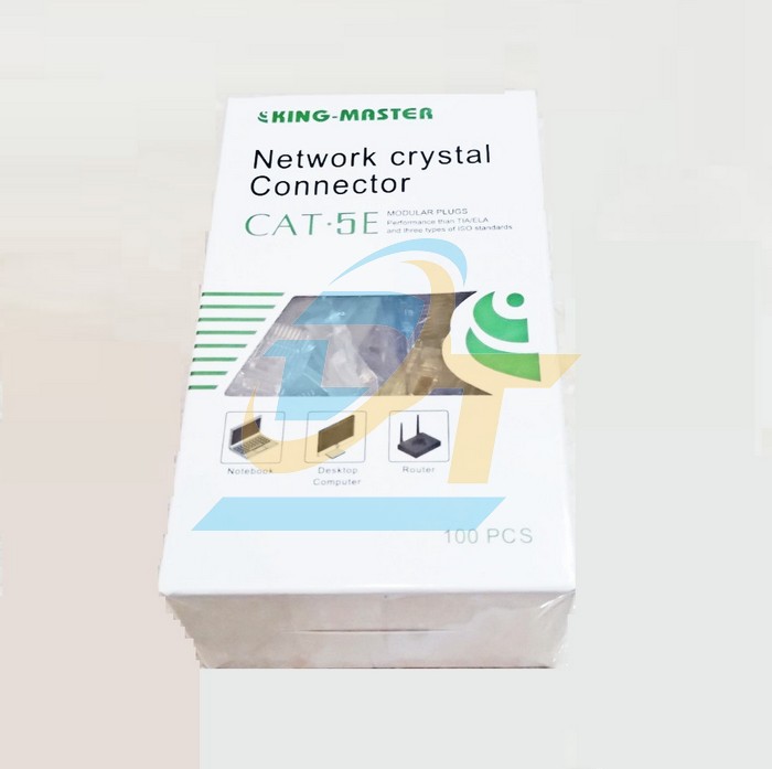 Đầu bấm mạng RJ45 Cat 5E King-Master KM508 (Hộp 100 cái)