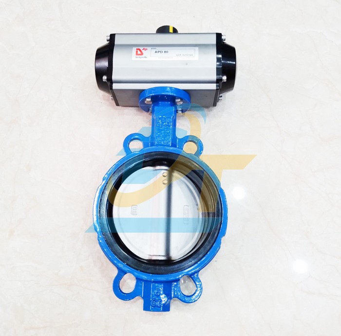 Van bướm điều khiển khí nén thân gang Dongjoo AP APD80 DN150