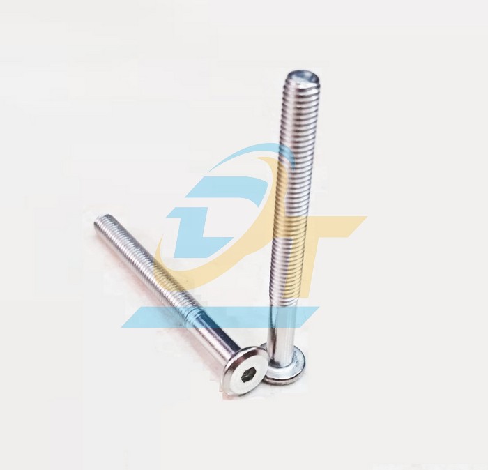 Bulong lục giác chìm đầu dẹt inox 304 ren lửng M8x80