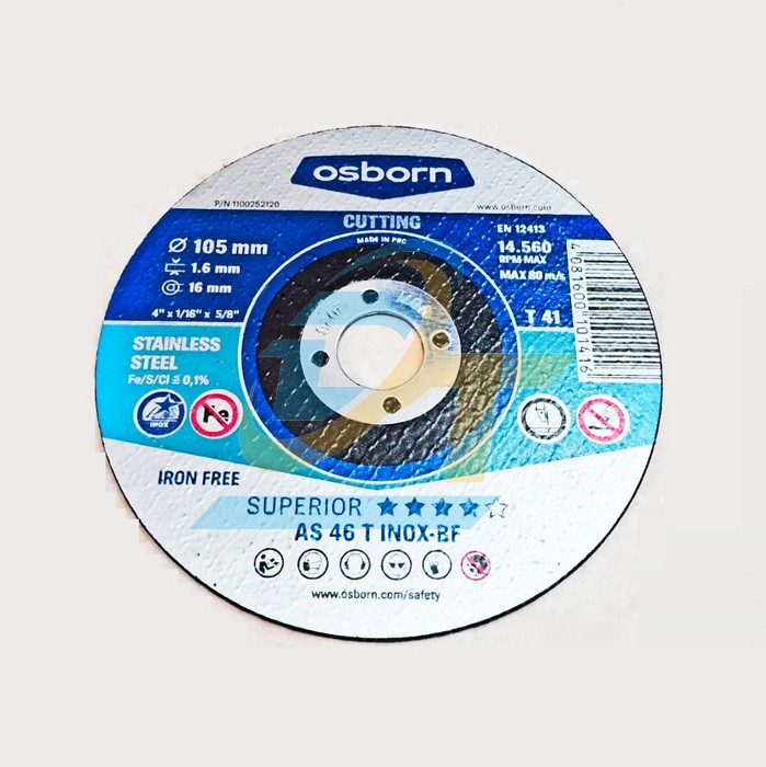 Đá cắt AS 46 T INOX-BF Osborn 105x1.6x16mm