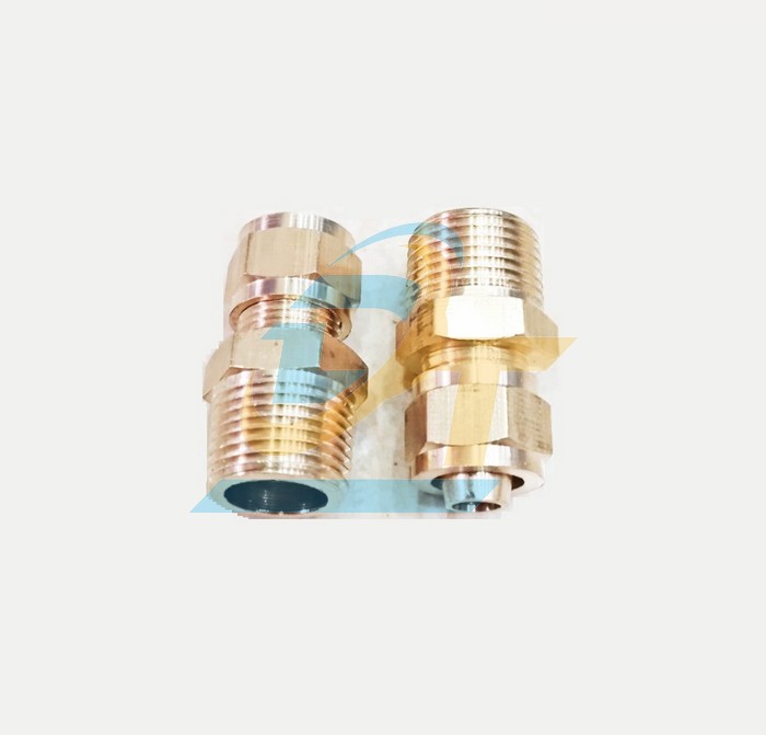 Nối thau siết ống hơi ren ngoài 17 ống 12