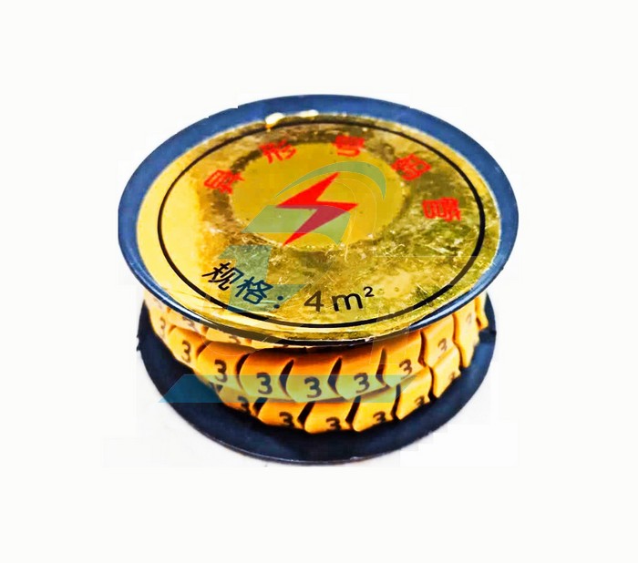 Cuộn đánh dấu dây điện PVC đường kính 7mm số 3 (160 cái)