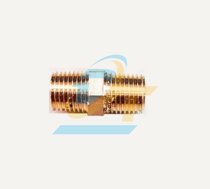 Nối 2 đầu ren ngoài (kép ren) đồng thau PT 1/4"