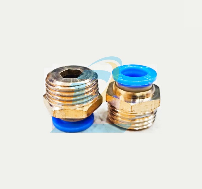 Đầu nối hơi thẳng ren ngo&agrave;i 21 ống 10 China PC10-04