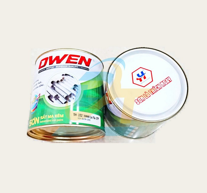 Sơn sắt mạ kẽm 1 thành phần Owen 900ml (Màu xanh lá mạ TH-032)