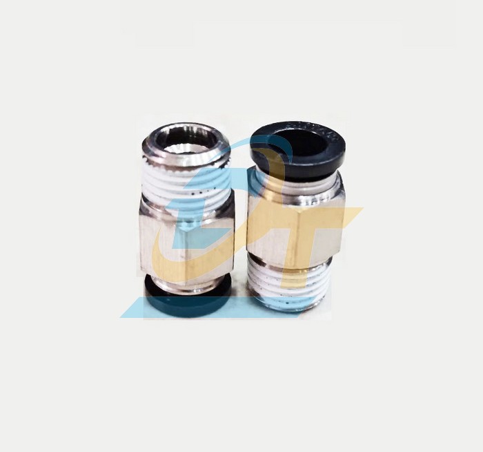 Đầu nối hơi thẳng ren ngoài 9.6 ống 8 Airtac PC801D