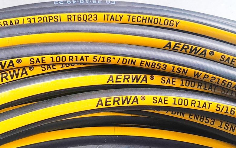 Ống cao su mành thép 1 lớp bố 5/16"x15M bấm 2 đầu ren trong ren ngoài 13