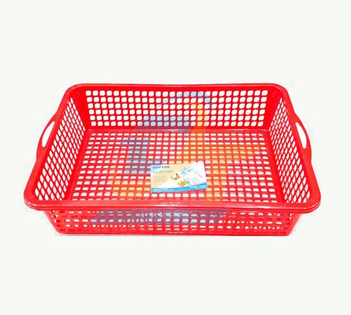 Rổ nhựa chữ nhật 3T4 50x34x11.5cm Duy Tân No.224