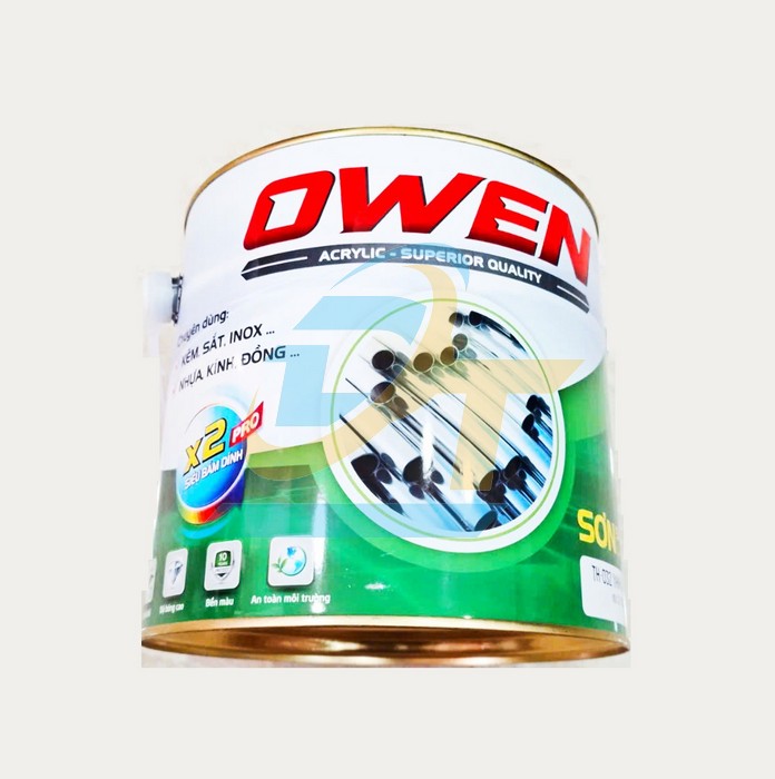 Sơn sắt mạ kẽm 1 thành phần Owen 3kg (Màu xanh lá mạ TH-032)