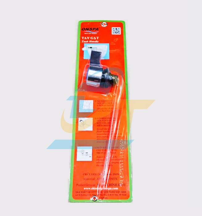 Tay gạt bồn cầu Onspa (Tay nhựa, ty inox 304)