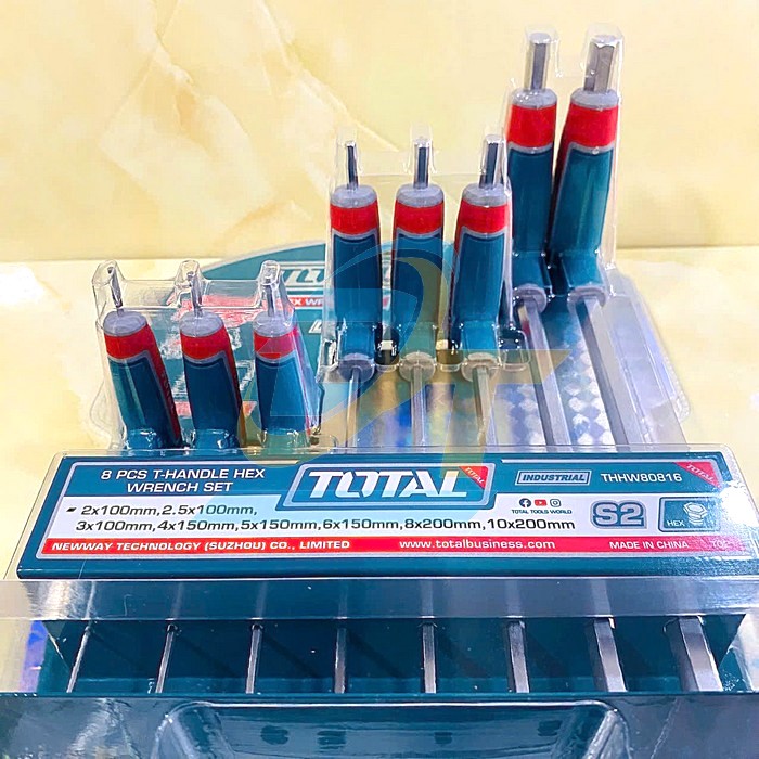 Bộ lục gi&aacute;c chữ T thẳng 8 chi tiết 2-10mm Total THHW80816