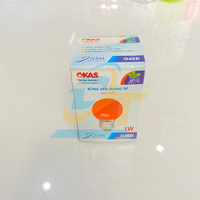 Bóng đèn trang trí màu đỏ 1W OKAS G45Đ G45Đ OKAS | Giá rẻ nhất - Công Ty TNHH Thương Mại Dịch Vụ Đạt Tâm