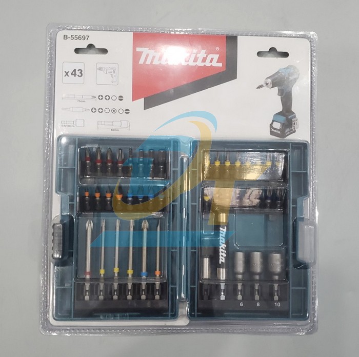 Bộ mũi v&iacute;t đa năng 43 chi tiết Makita B-55697 B-55697 Makita | Gi&aacute; rẻ nhất - C&ocirc;ng Ty TNHH Thương Mại Dịch Vụ Đạt T&acirc;m