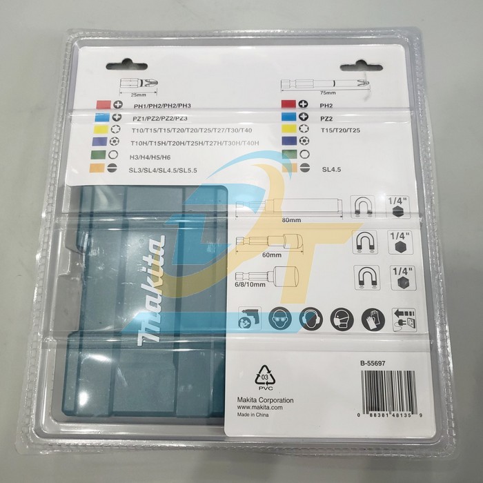 Bộ mũi v&iacute;t đa năng 43 chi tiết Makita B-55697 B-55697 Makita | Gi&aacute; rẻ nhất - C&ocirc;ng Ty TNHH Thương Mại Dịch Vụ Đạt T&acirc;m