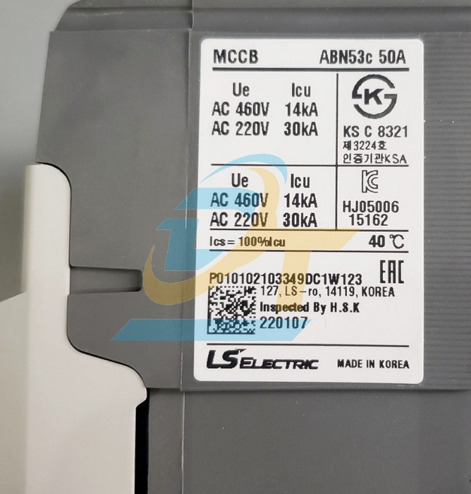 Cầu dao điện MCCB (khối) LS ABN53c 3P 50A 18kA  LS | Giá rẻ nhất - Công Ty TNHH Thương Mại Dịch Vụ Đạt Tâm