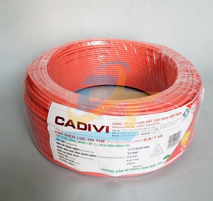 D&acirc;y điện đơn Cadivi CV 1.0 - 0.6/1kV  Cadivi | Gi&aacute; rẻ nhất - C&ocirc;ng Ty TNHH Thương Mại Dịch Vụ Đạt T&acirc;m